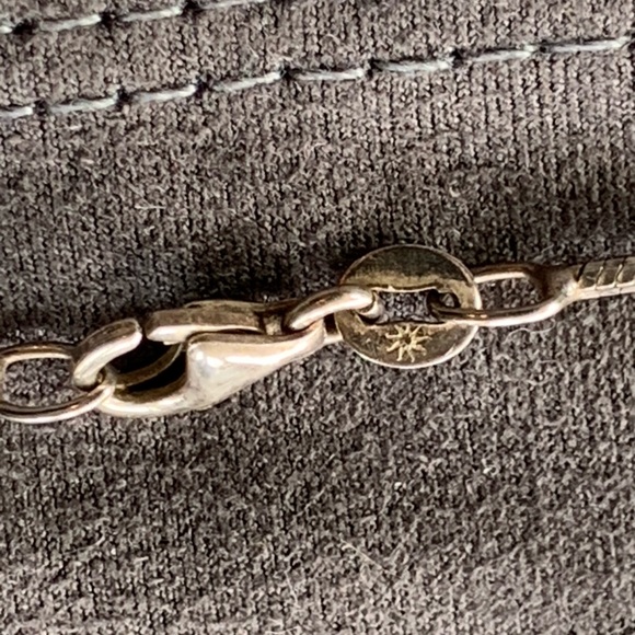 925 sterling silver pendant and necklace with multiple blue gems - Picture 4 of 9